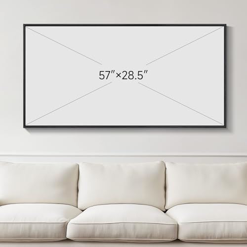 Extra Large Framed Red Black White Abstract Wall Art for Living Room