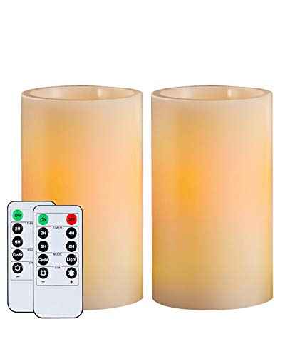 Real Wax Flickering Flameless Candles Battery Operated (2 Count)