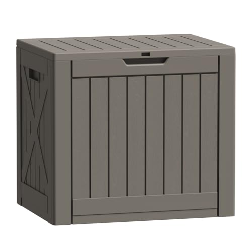 Resin Deck Box 40 Gallon Waterproof Outdoor Storage Box