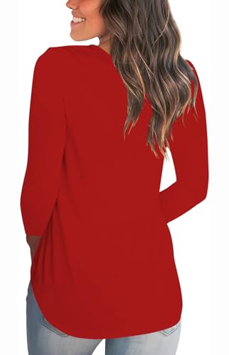 Winter T Shirt for Women Family Christmas Party Tops Funny Xmas Graphic Tees Red Snowflakes M