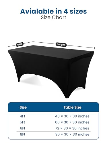 Spandex Table Cloth 4 Pack [6FT