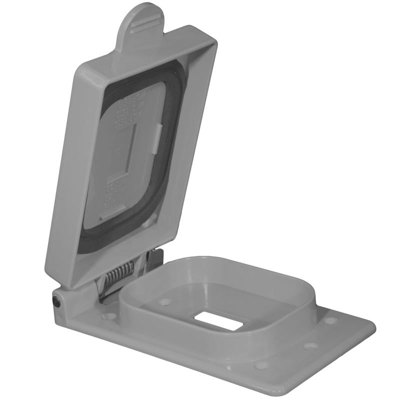 Cantex Rectangle PVC 1 gang 5 in. H X 2-7/8 in. W Toggle Cover 5133361B
