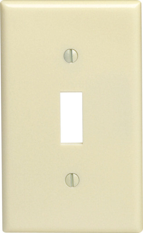 Leviton Ivory 1 gang Thermoset Plastic Toggle Wall Plate 86001-IMP 10 pc
