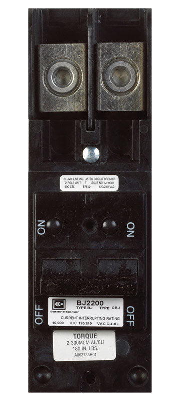 Eaton 200 amps Plug In 2-Pole Circuit Breaker BJ2200