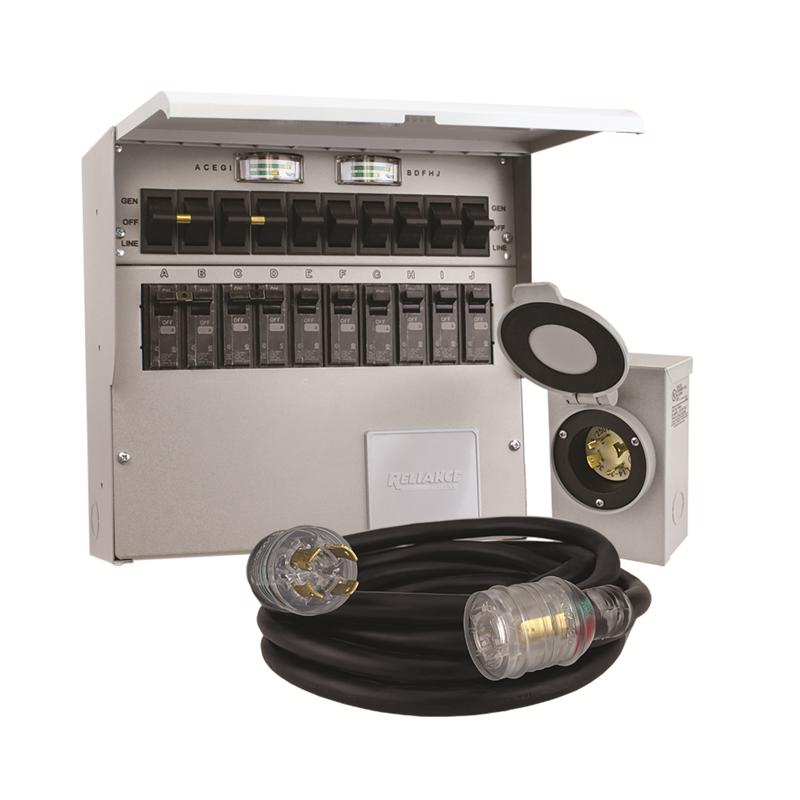 Reliance Controls Pro/Tran 2 30 amps 120/240 V 10 space 10 circuits Transfer Switch Kit 310CRK