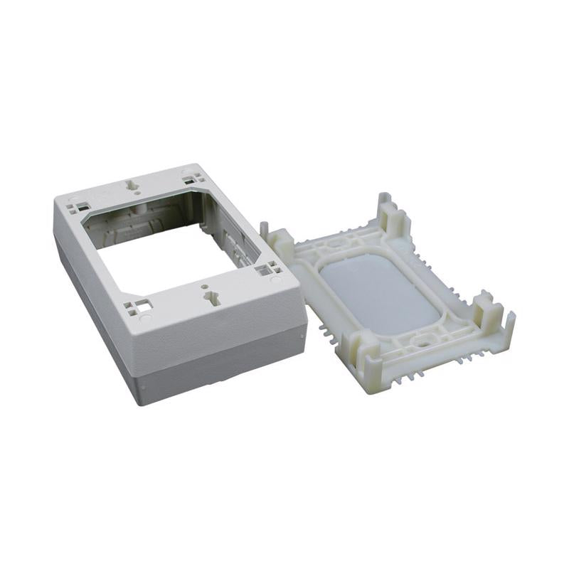 Legrand Rectangle Plastic 1 gang Outlet Box Ivory NM3