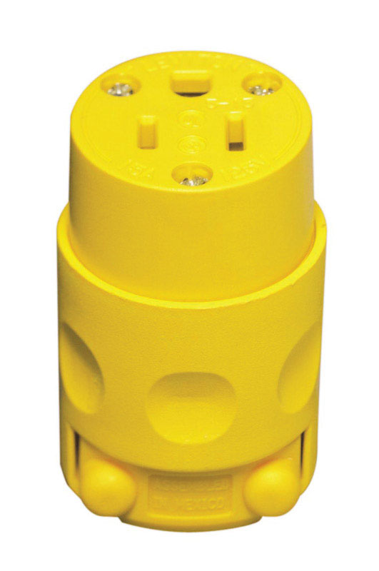 Leviton Residential PVC Ground/Straight Blade Connector 5-15R 2 Pole 3 Wire C30-515CV-000