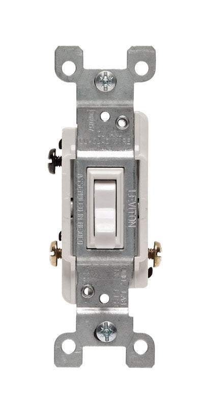 Leviton CSA 15 amps Toggle Switch White C22-01453-02W 1 pk