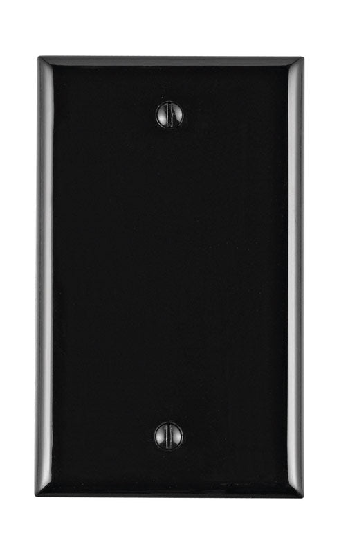 Leviton Black 1 gang Nylon Blank Wall Plate 80714-00E 1 pk