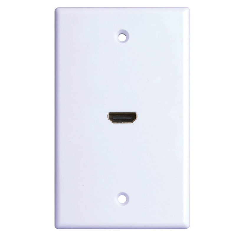 Monster Just Hook It Up White 1 gang Plastic HDMI Wall Plate 140013-00 1 pk