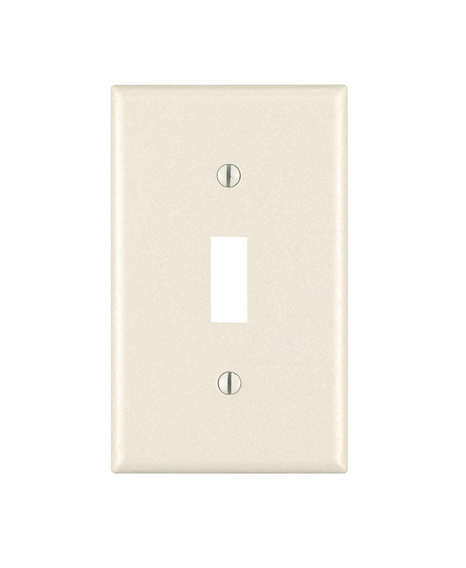 Leviton Light Almond 1 gang Thermoset Plastic Toggle Wall Plate 78001-TMP 10 pk