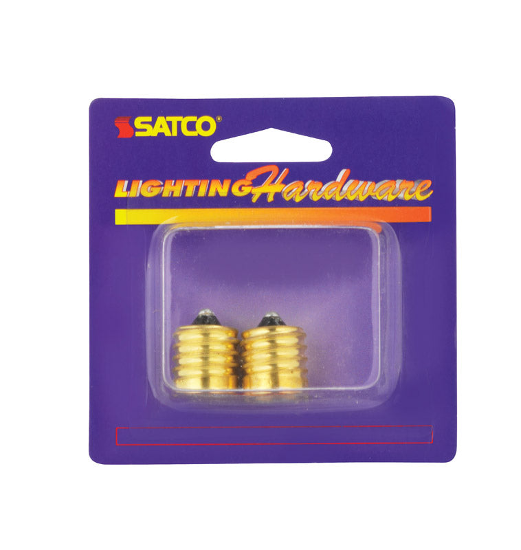 Satco Brass Intermediate to Candelabra Base Socket Reducer 70215 2 pk