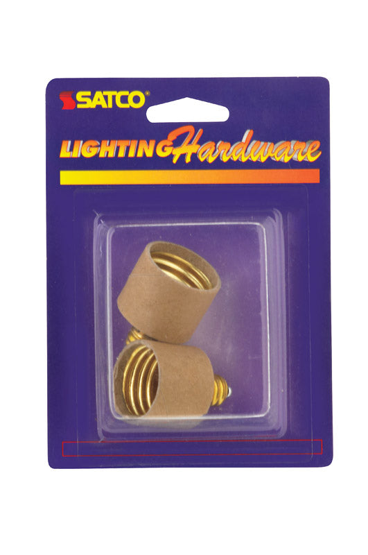 Satco Plastic Candelabra to Medium Base Socket Adapter 70214 1 pk