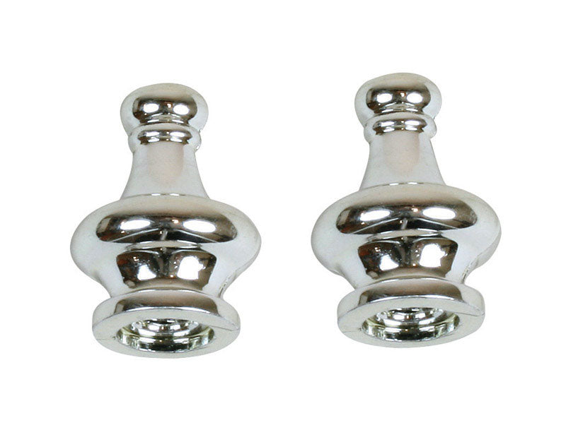 Jandorf Finial, 1.25 in., Nickel Finish, 60103 2 Pack