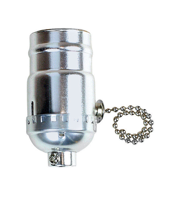 Jandorf Metal Medium Base Pull Chain Socket 60405 1 pk