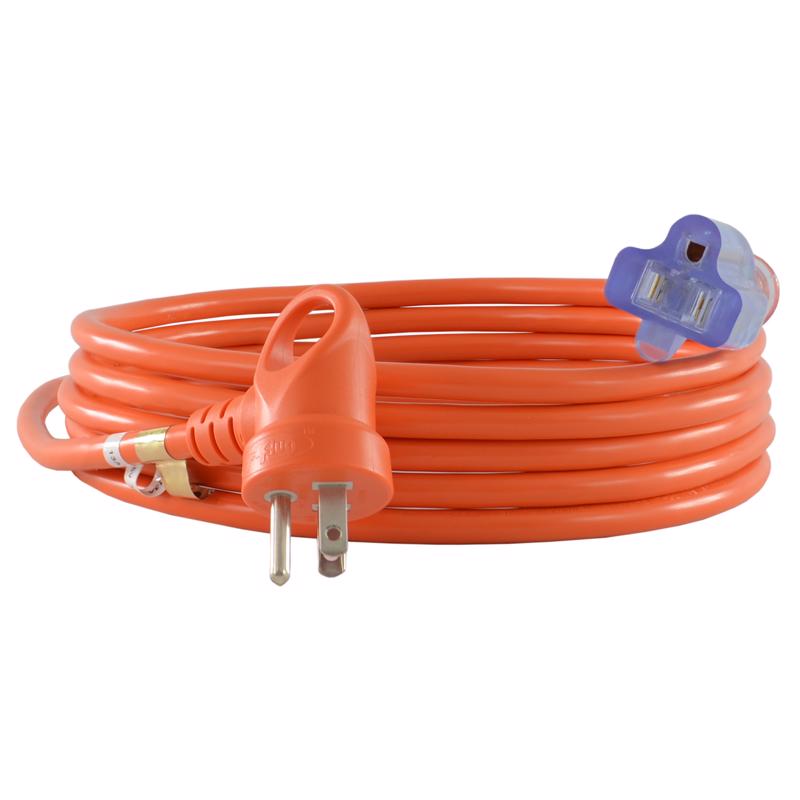 Conntek Indoor or Outdoor 12 ft. L Orange Extension Cord 16/3 SJTW 24162-144
