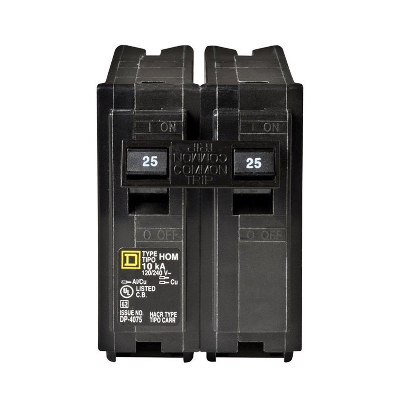 Square D HomeLine 25 amps Surge 2-Pole Circuit Breaker HOM225CP