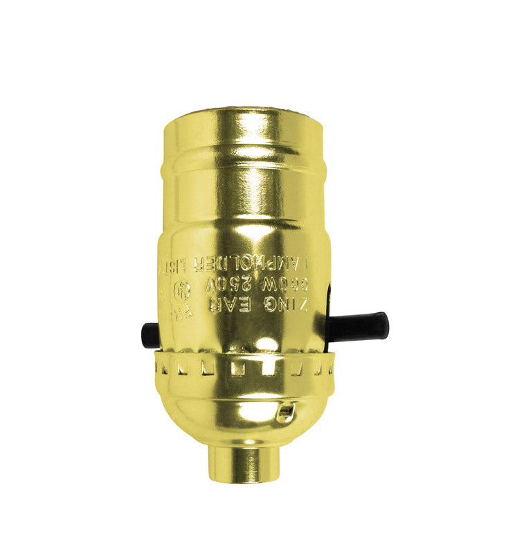 Jandorf Metal Medium Base Push Thru Socket 60407 1 pk