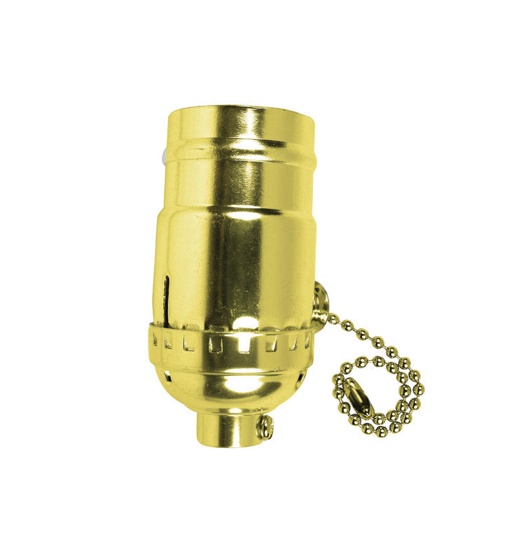 Jandorf Metal Medium Base Pull Chain Socket 60410 1 pk