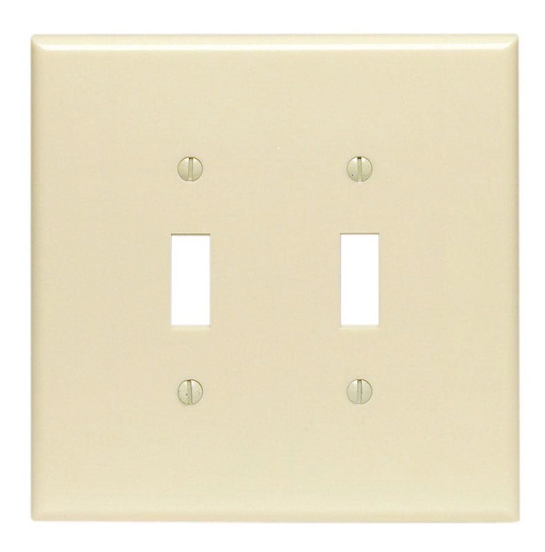 Leviton Ivory 2 gang Thermoset Plastic Toggle Wall Plate 86109-000 1 pk