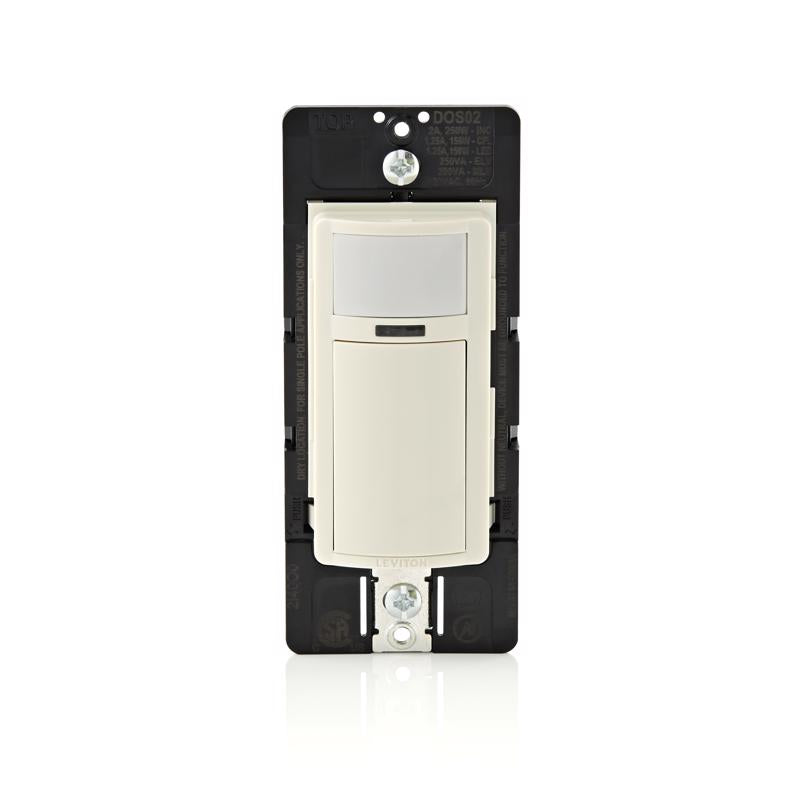 Leviton Decora 2.5 amps Single Pole Motion Sensor Switch Light Almond DOS02-1LT 1 pk