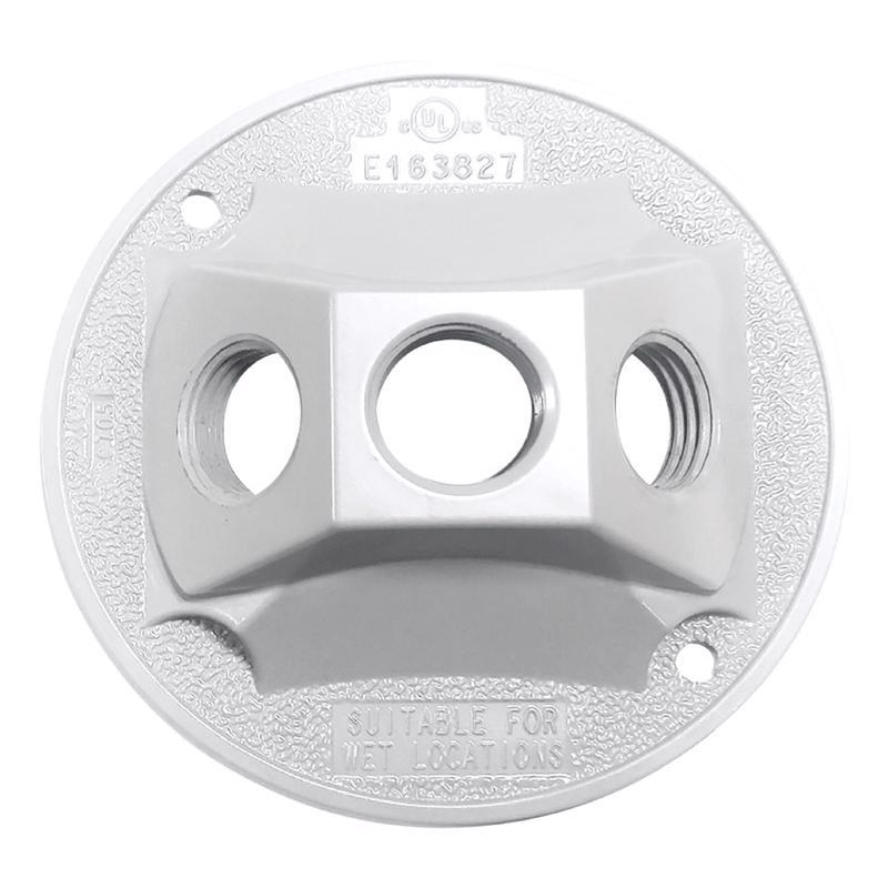 Sigma Engineered Solutions Round Die-Cast Metal 4.13 in. H X 4.13 in. W Lampholder Cover 14383WH