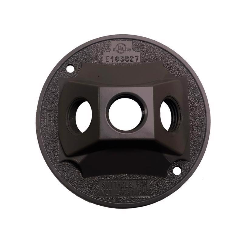Sigma Engineered Solutions Round Die-Cast Metal 4.13 in. H X 4.13 in. W Lampholder Cover 14383BR
