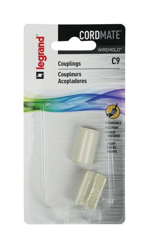 Legrand Cordmate 2 3/4 in. Plastic Electrical Conduit Coupling For AC, MC and RWFMC Cable 1 pk, Pack of 10