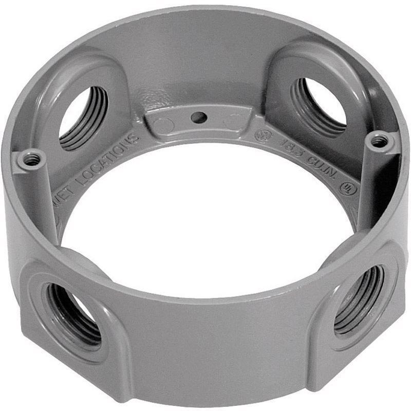 Sigma Engineered Solutions New Work 16.5 cu in Round Metallic Extension Ring Gray 14236