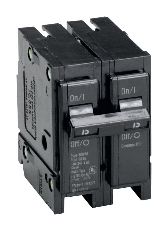 Eaton 15 amps Plug In 2-Pole Circuit Breaker BR215