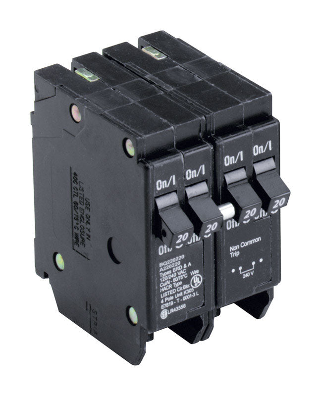 Eaton 20/20 amps Plug In 4-Pole Circuit Breaker BQ220220