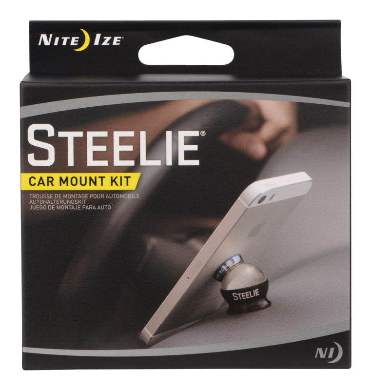 Nite Ize Steelie Black/Silver Cell Phone Car Mount For All Mobile Devices — Model STCK-11-R8
