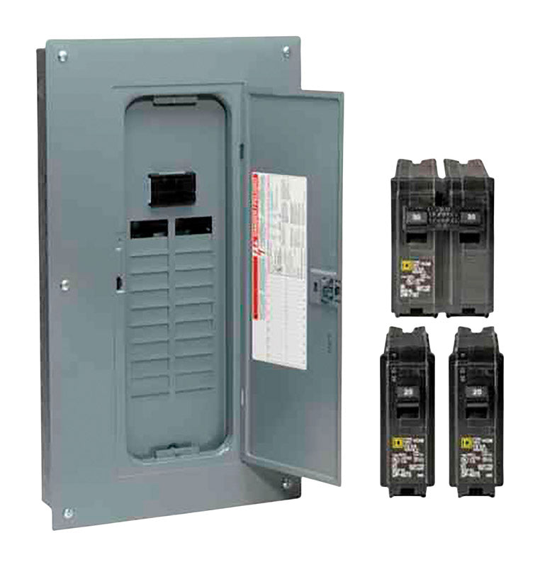 Square D HomeLine 100 amps 120/240 V 20 space 40 circuits Combination Mount Main Breaker Load Center HOM2040M100PCVP