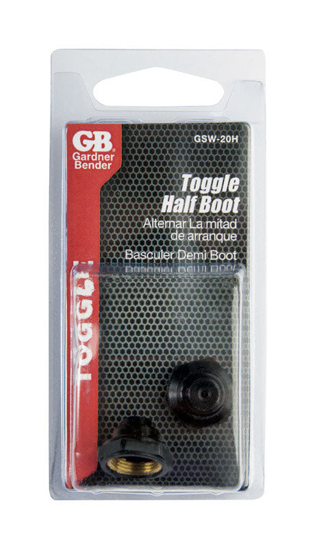 Gardner Bender Half-Boot Toggle Switch Black GSW-20H 2 pk