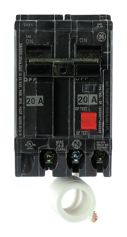 ABB 20 amps Ground Fault 2-Pole Circuit Breaker w/Self Test THQL2120GFTA