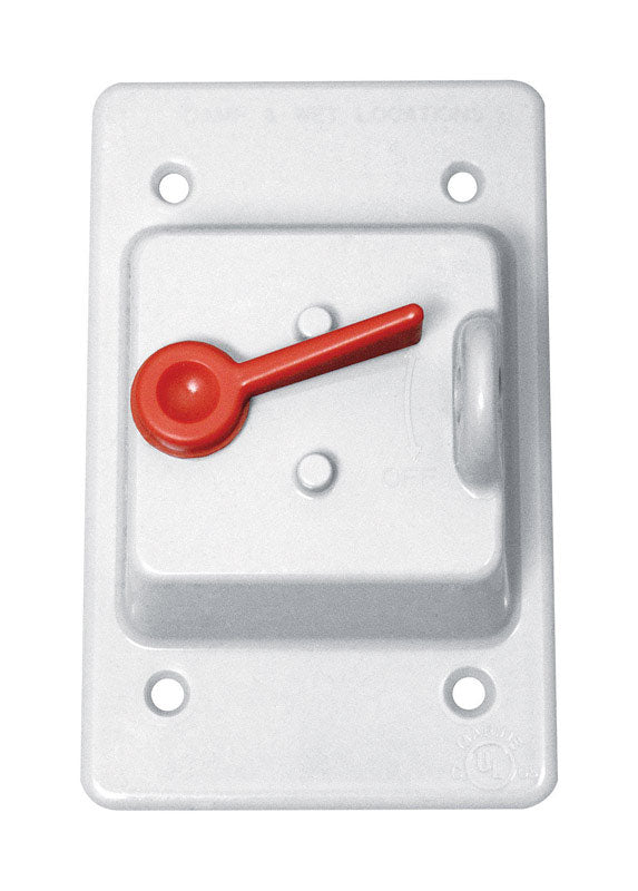 Sigma Engineered Solutions Rectangle Plastic 1 gang 4.76 in. H X 3.01 in. W Toggle Switch Cover 14210WH