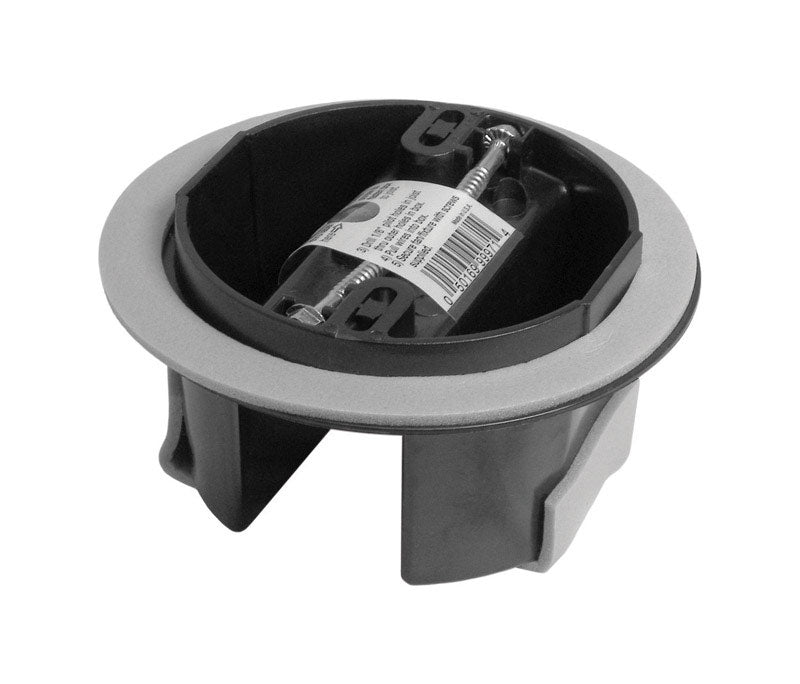 Cantex New and Old Work Round PVC 1 gang Junction Box Gray EZ12CF-RG