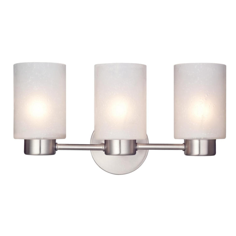 Westinghouse Sylvestre 3-Light Brushed Nickel Gray Cylindrical Wall Sconce 6227900