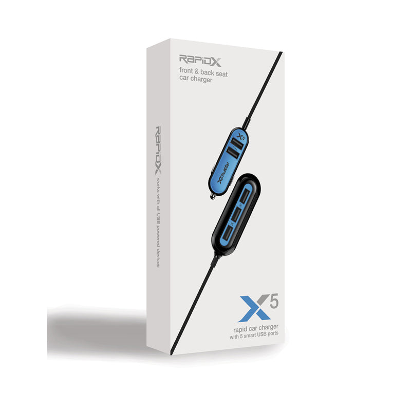 RapidX X5 5 USB Car Charger RX-X5USBB