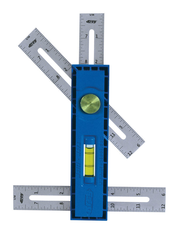 Kreg Multi-Mark 1.25 in. L X 5 in. W Rule and Gauge 6 in. Blue KMA2900 1 pc