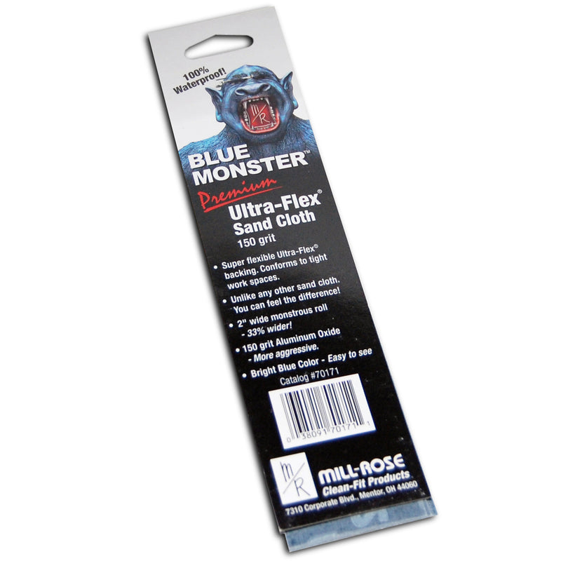 Mill Rose Blue Monster Ulta-Flex 8 in. L X 2 in. W 150 Grit Aluminum Oxide Sanding Cloth 70171 10 pk