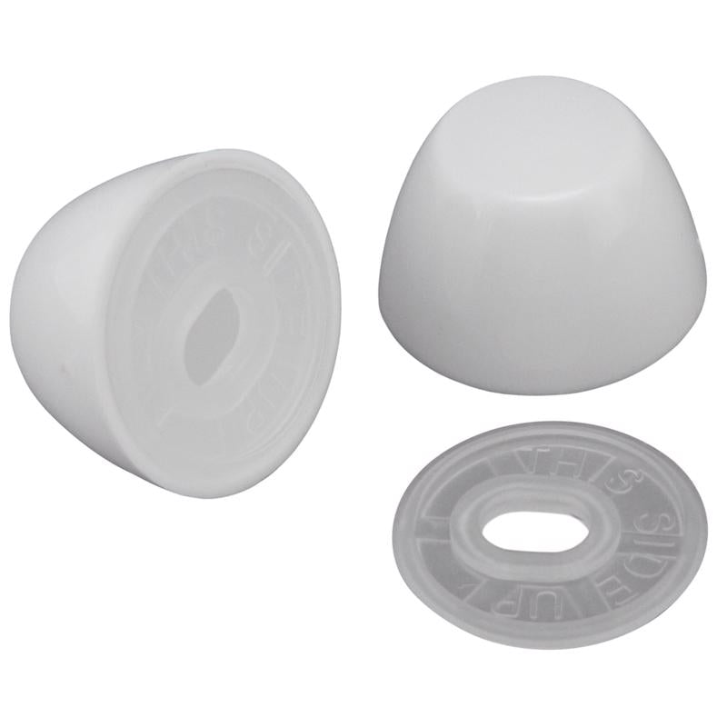 Plumb Pak Toilet Bolt Caps White Plastic For Universal PP835-30