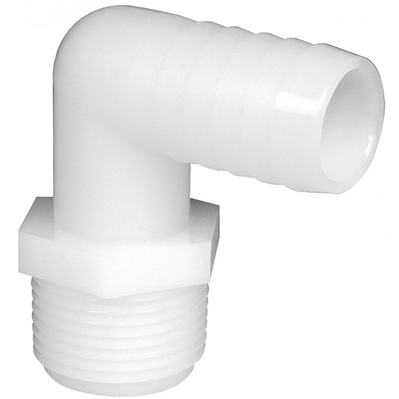 Green Leaf 3/8 in. MPT x 5/8 in. Barb Nylon Elbow CBEL3858BG1 1 pk, Pack of 5