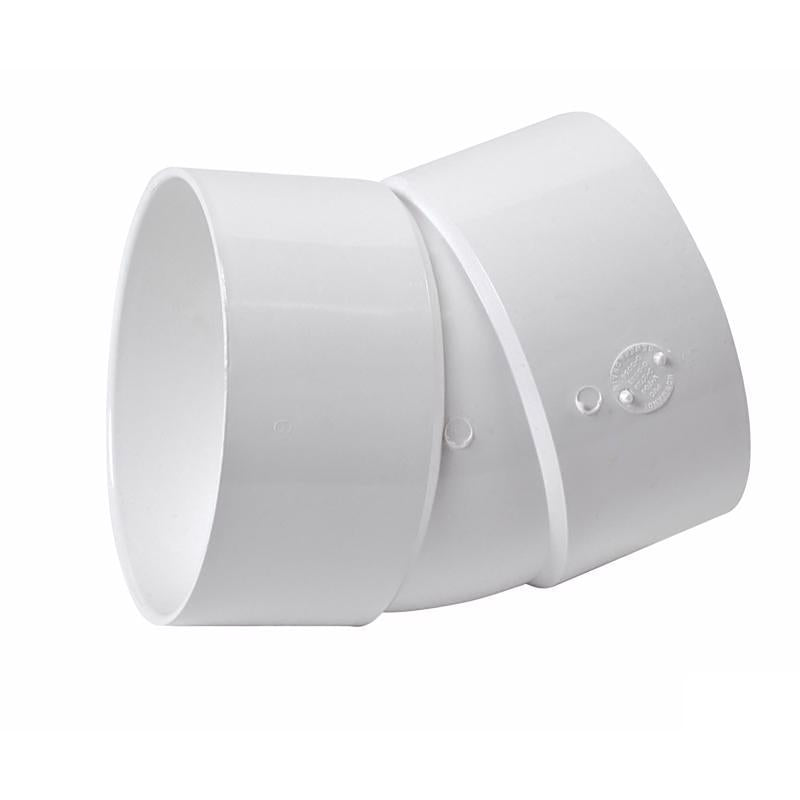 NDS Schedule 35 6 in. Hub x 6 in. Hub PVC Elbow 6P04 1 pk
