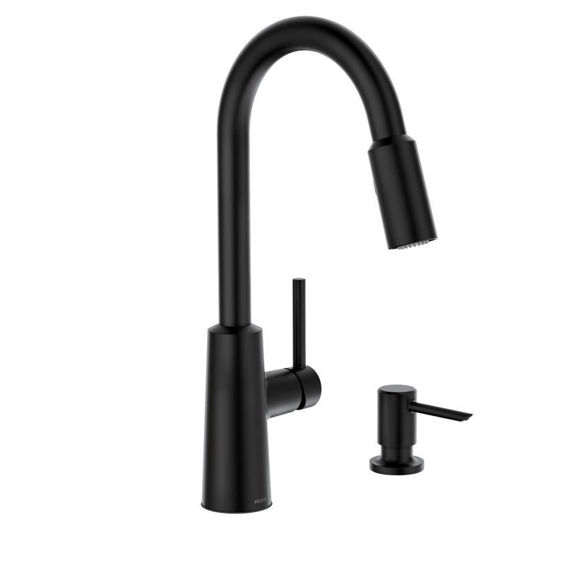 Moen Nori One Handle Matte Black Kitchen Faucet 87066BL