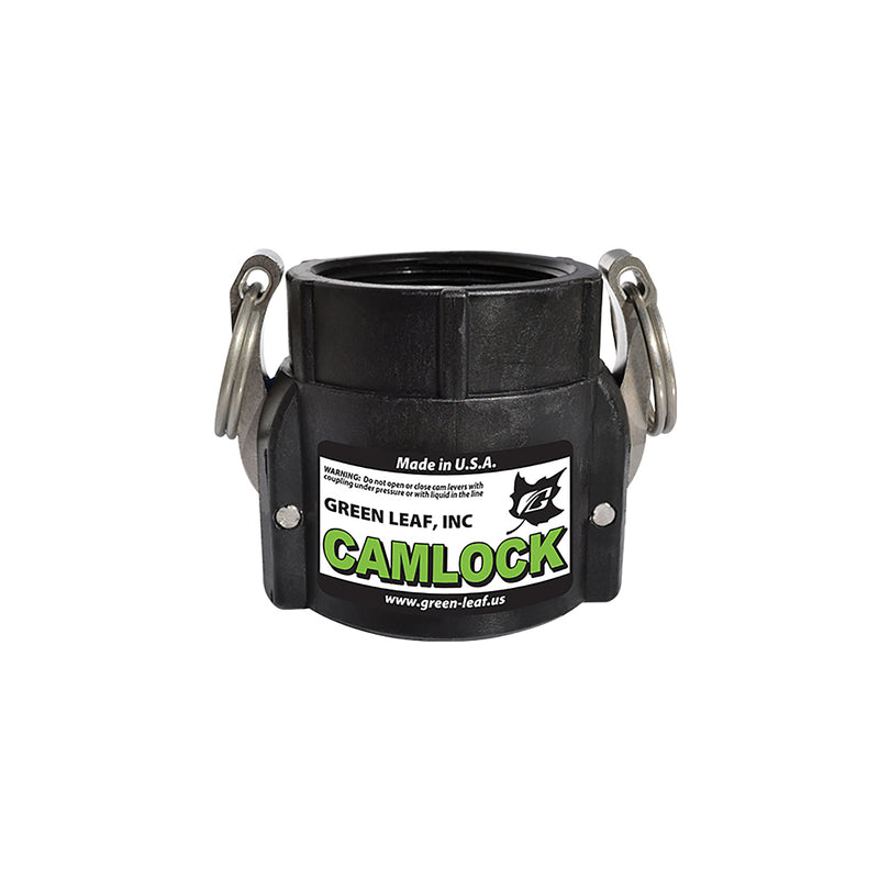 Green Leaf Camlock 2 in. Female X 2 in. FNPT Polypropylene Coupler 200D 1 pk
