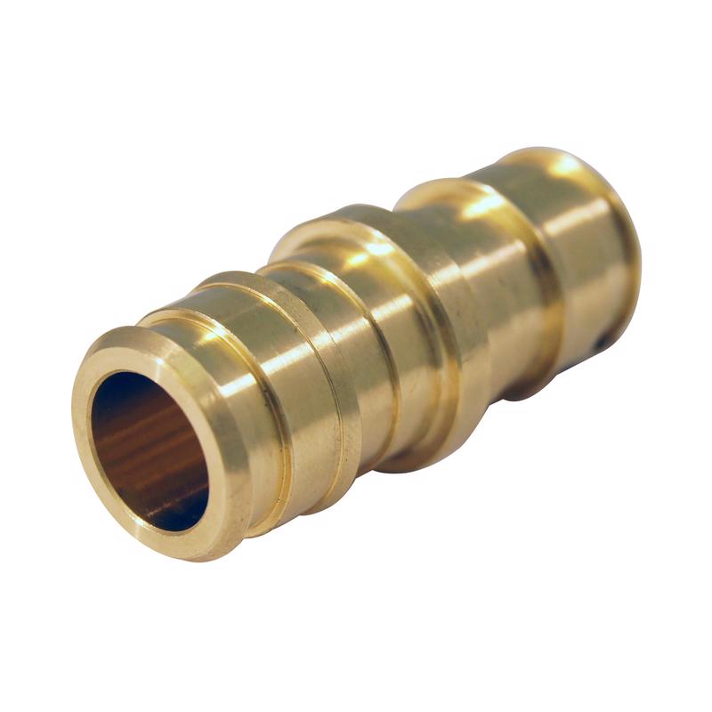 Apollo 1/2 in. Expansion PEX in to X 1/2 in. Barb Brass Straight Coupling — Model EPXC1212