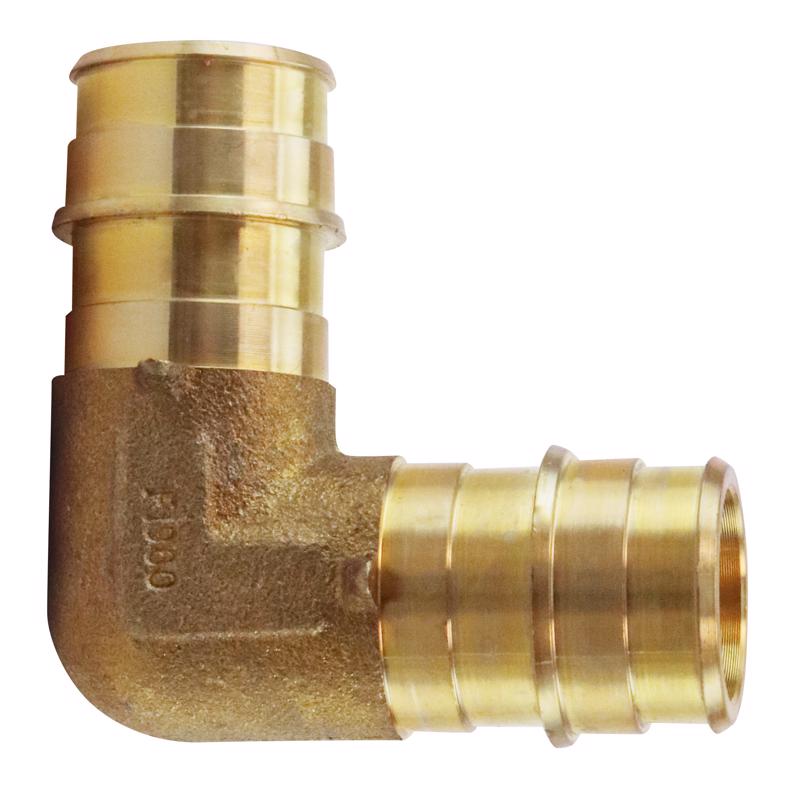 Apollo PEX-A 3/4 in. Expansion PEX in to X 3/4 in. Barb Brass 90 Degree Elbow EPXE3434