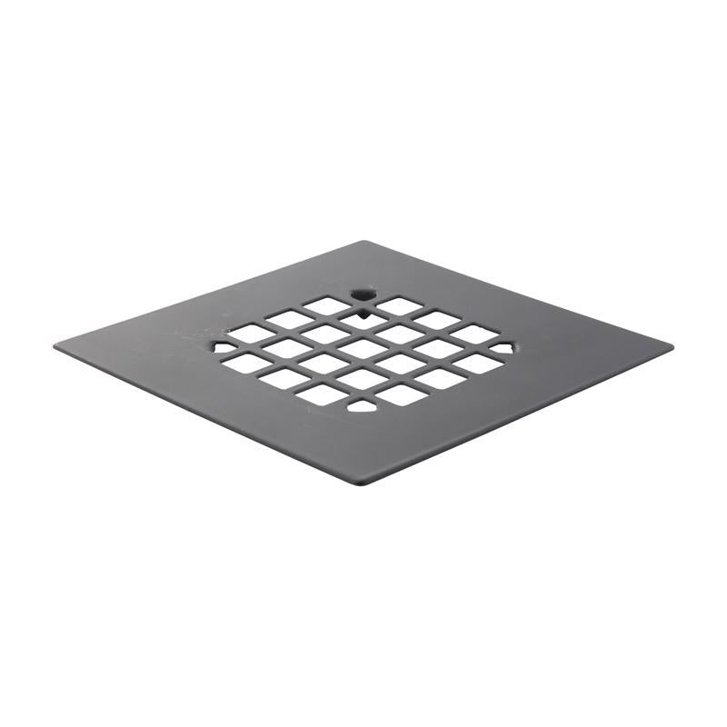 Danco 4-1/4 in. Matte Black Square Stainless Steel Drain Cover 9D00011047