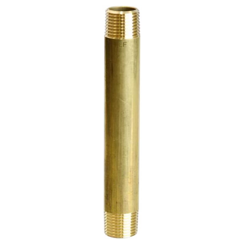ATC 1/2 in. MPT X 1/2 in. MPT Yellow Brass Nipple 5-1/2 in. L 6JC126300201045, Pack of 5